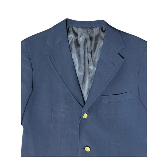 Polo University Club Ralph Lauren Blazer 42R Navy Gold Button Sport Coat‎ Jacket - Picture 2 of 13
